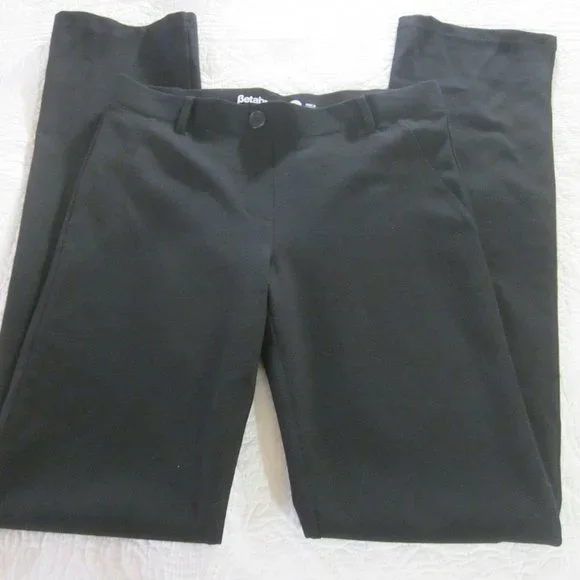 Betabrand Pants S Long Black Straight Leg Yoga - Picture 2 of 6